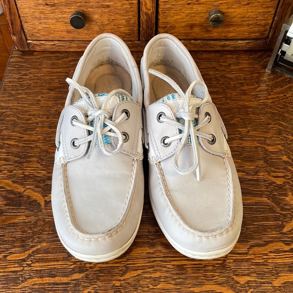 Sperry Topsiders -blue & beige - size 7m - Picture 1 of 5